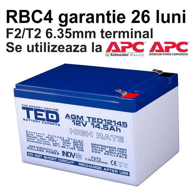 Acumulator compatibil APC RBC4 din Olanda